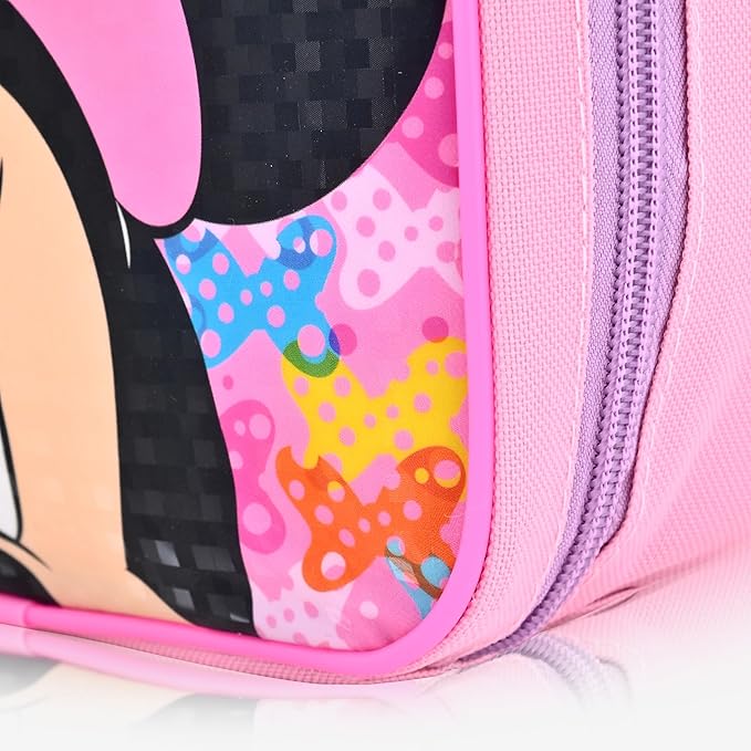 Disney Minnie Mouse Lunch Box for Kids | Insulated Lunch Bag Lunch Box for Girls, Boys, Unisex, Toddlers| Disney Minnie Mouse Pink Reusable Lunchbox