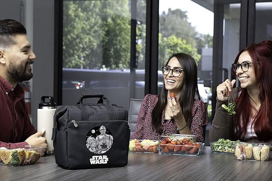 PICNIC TIME Star Wars Droids On The Go Lunch Bag, Soft Cooler Lunch Box, Insulated Lunch Bag, (Black)