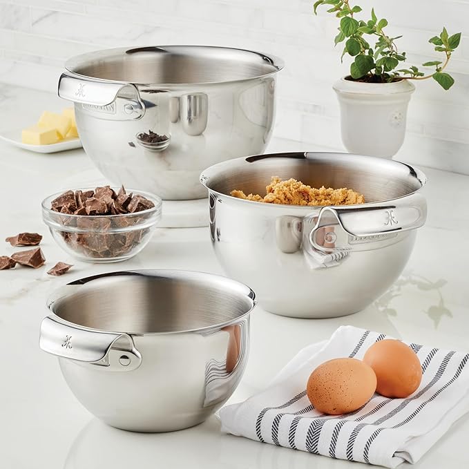 Hestan Provisions Stainless Steel Mixing Bowl Set, 3-Piece