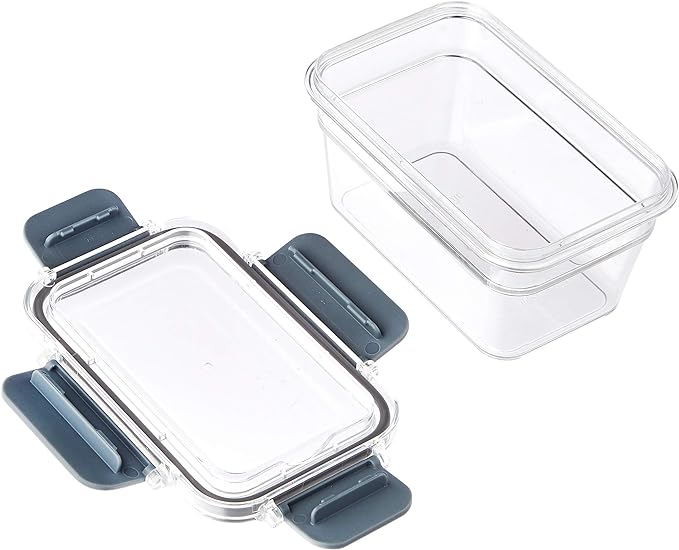 Amazon Basics Tritan Plastic Food Storage Containers - Tritan Plastic Locking, Air Tight, 22 Pieces, Clear