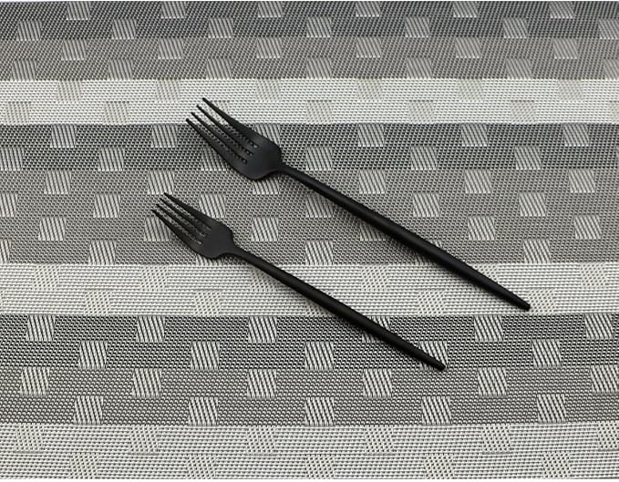 Luxury Black Matte Flatware 20 Pieces 18/10 Stainless Steel Salad Spoons and Forks Knife Set Black Silverware Set DISHWASHER SAFE, Service for 4