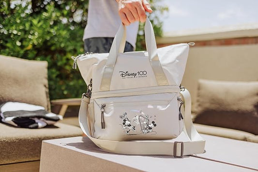 PICNIC TIME Disney 100 Tarana Insulated Lunch Bag Made from Recycled Material, Lunch Box with Picnic Set, Upcycled Lunch Cooler Bag, (Halo Gray)