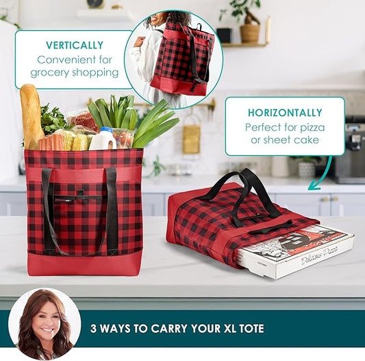 Rachael Ray Jumbo Chillout Thermal Tote, Insulated Soft Sided Cooler Bag