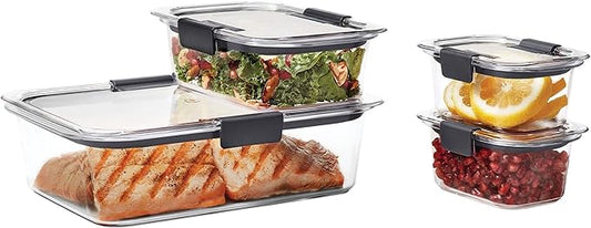 Rubbermaid Brilliance Leak-Proof Food Storage Containers with Airtight Lids