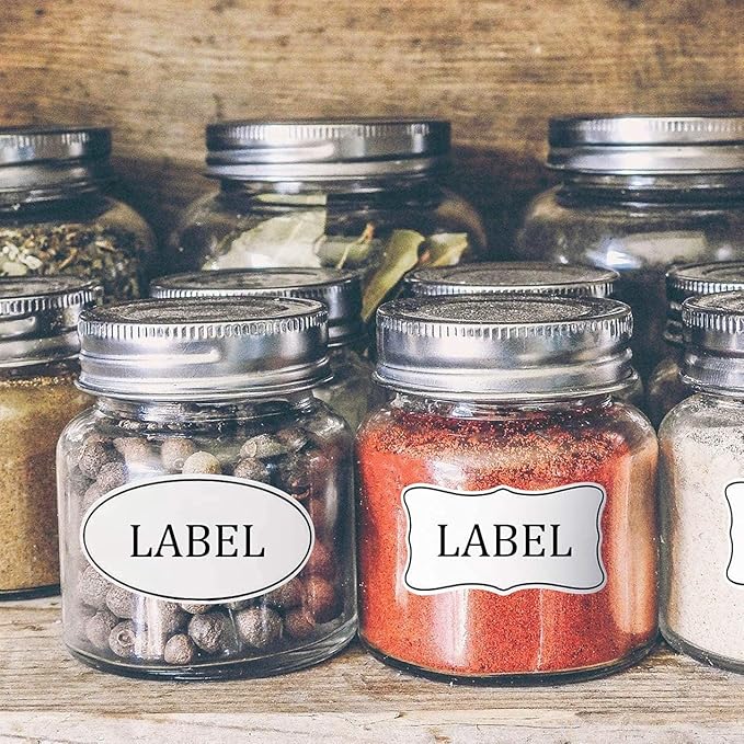 Hybsk Removable Freezer Food Labels for Jars Easy Peel Off - Frozen Food Storage Labels That Leave No Sticky Residue After Use (Type 2)
