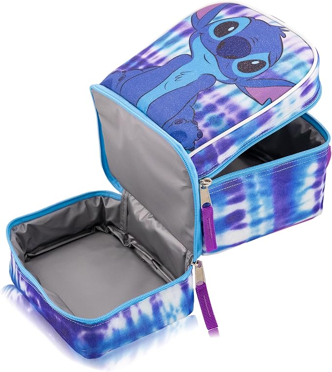 Disney Stitch Lunch Box for Kids | Insulated Lunch Bag Lunch Box for Girls, Boys, Unisex | Lilo and Stitch Multicolor Reusable Lunchbox