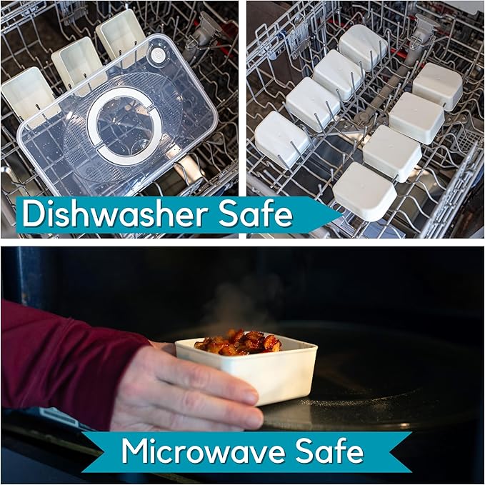 Puccino's Kitchen Snack Box Container - 1 Pack - Microwave & Dishwasher Safe - Versatile Snack Box, Serving Tray, Ideal Lunchable Container