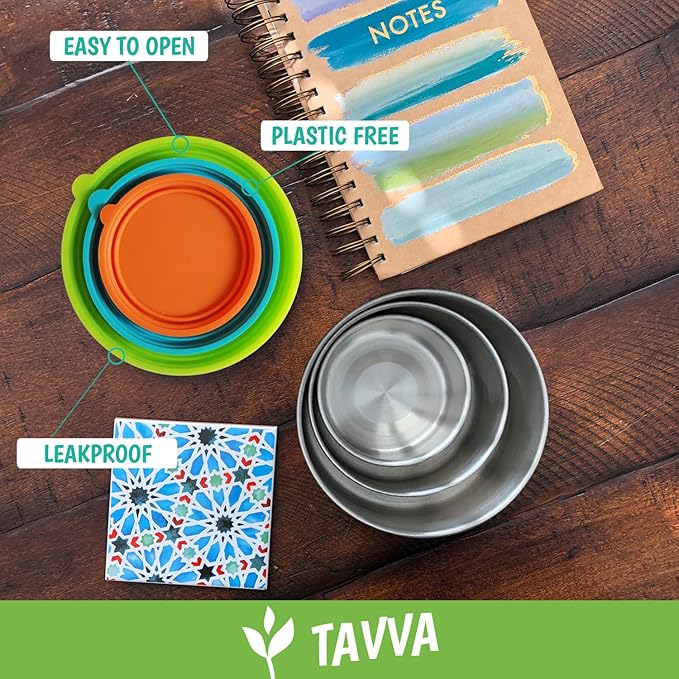 Stainless Steel Lunch Containers for Kids [12oz/ 7oz/ 3oz] - BPA-Free Metal Lunchbox with Leakproof Silicone Lids - Lunch Box for Kids - Small Snack Food Containers with Lids - Dishwasher Safe