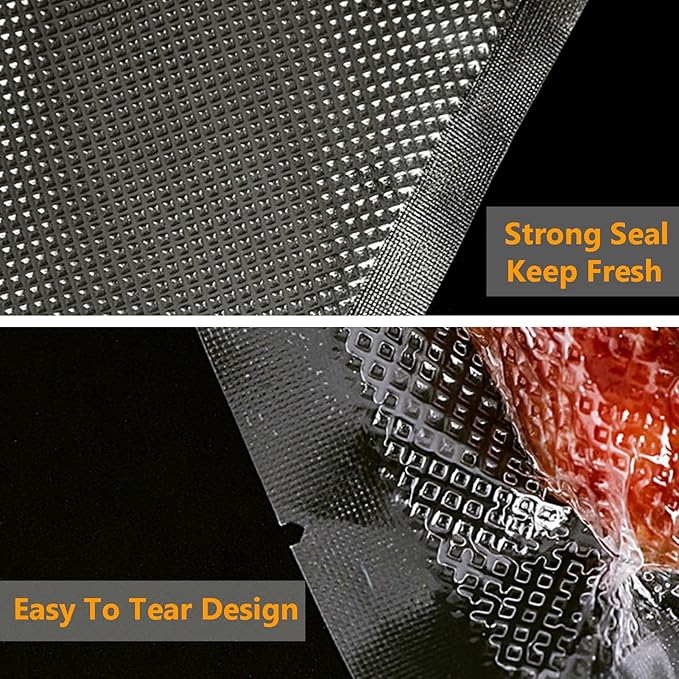 Vacuum Sealer Bags Rolls, for Food Saver Seal a Meal, Weston, Commercial Grade, BPA Free, Heavy Duty, Great for vac storage, Meal Prep or Sous Vide, 2Rolls (11''x16')
