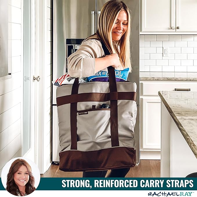 Rachael Ray Jumbo Chillout Thermal Tote, Insulated Soft Sided Cooler Bag