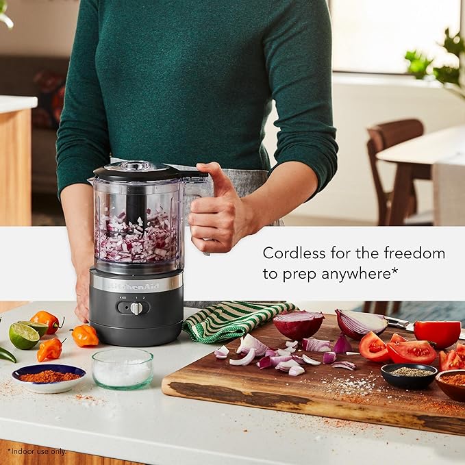 KitchenAid Cordless 5 Cup Food Chopper, KFCB529QDG Charcoal Grey