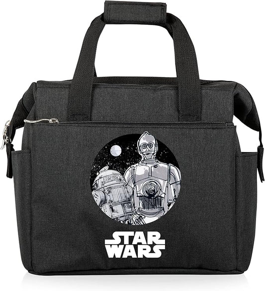 PICNIC TIME Star Wars Droids On The Go Lunch Bag, Soft Cooler Lunch Box, Insulated Lunch Bag, (Black)