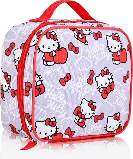 Fast Forward Sanrio Hello Kitty Lunch Box for Kids | Insulated Lunch Bag Lunch Box for Girls, Boys, Unisex, Toddlers| Hello Kitty and Friends Grey Reusable Lunchbox