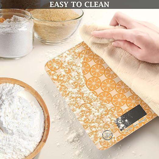 Food Scale Kitchen Scale Food Scales Digital Weight Grams and Ounces Small Electronic Food Scale for Baking Cooking Orange