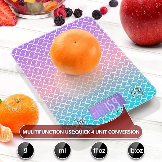 Food Scale Kitchen Scale Food Scales Digital Weight Grams and Ounces Small Electronic Food Scale for Baking Cooking Gradient Fish Scale