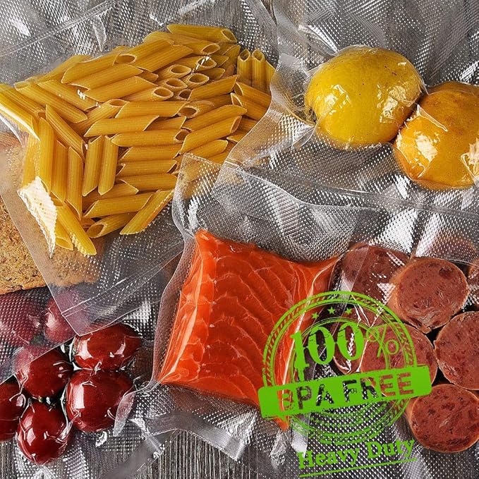 Vacuum Sealer Bags for Food，Seal a Meal Bags Rolls，8inx50 Rolls 2 Pack，XinBaoLong，Commercial Grade, Heavy Duty, BPA Free,Great for Vac Storage.Total 100 Feet!!!
