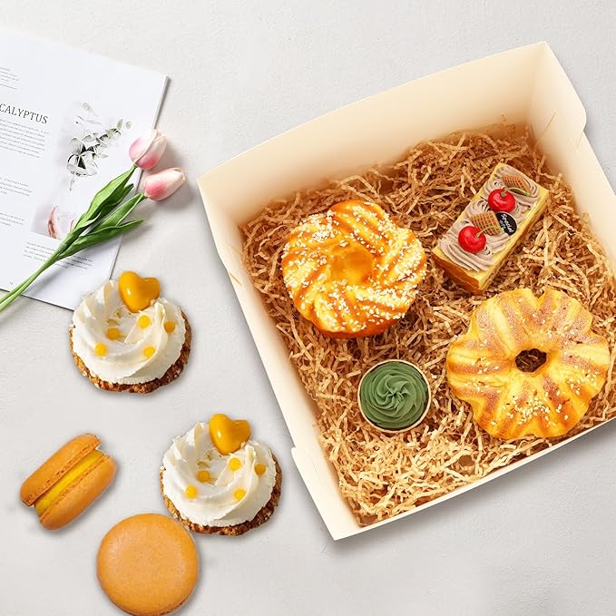 RHBLME 20 PCS Cake Box, 12 Inch Cake Boxes, 12x12x8 Inch Large Bakery Boxes with Window, White Cake Boxes for Father's Day, Birthday Party, Pastries, Desserts, Pie, Mother's Day, etc