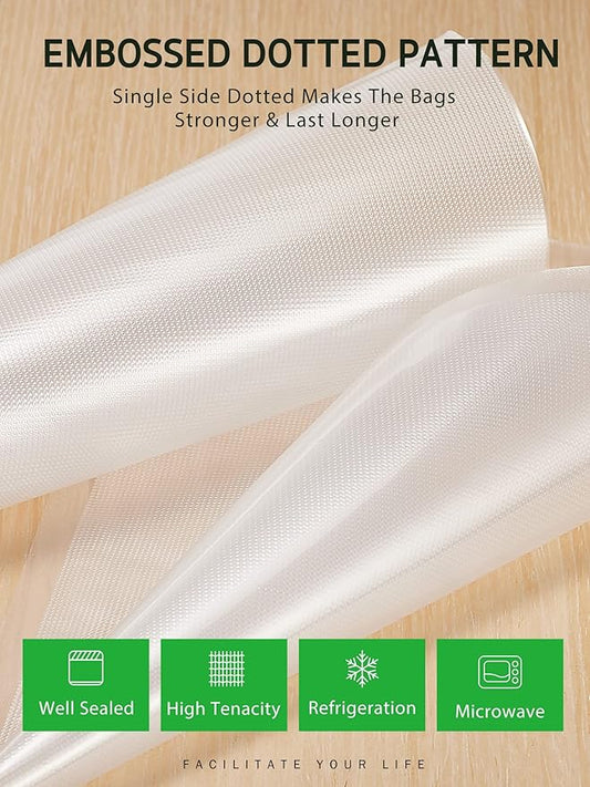 Syntus 100 Count Vacuum Sealer Bags Gallon 11 x 16 inch for Seal a Meal, Commercial Grade BPA Free Heavy Duty Precut Seal Bags, Food Vac Bags for Storage, Meal Prep or Sous Vide