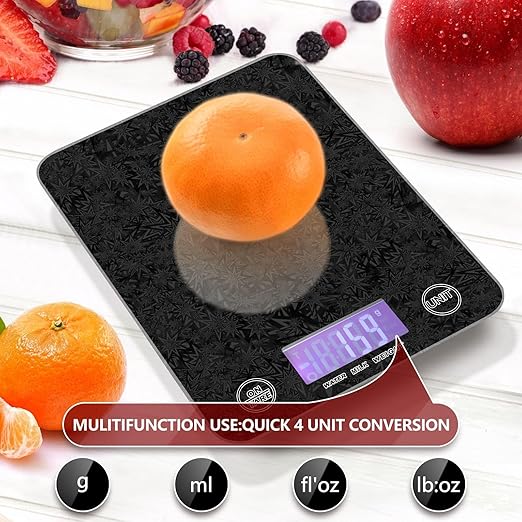 Food Scale Kitchen Scale Food Scales Digital Weight Grams and Ounces Small Electronic Food Scale for Baking Cooking Black