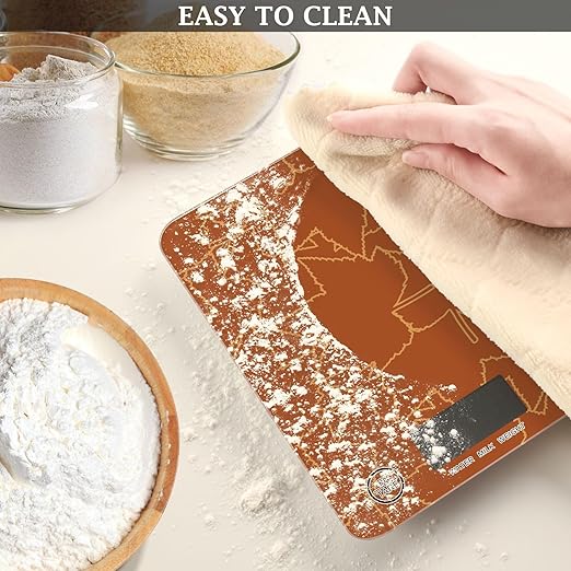 Food Scale Kitchen Scale Food Scales Digital Weight Grams and Ounces Small Electronic Food Scale for Baking Cooking Fall Maple Leaves