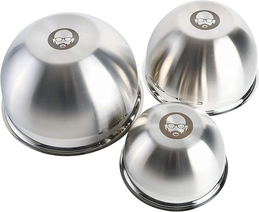 Babish Stainless Steel Mixing Bowl Set, 3-Piece
