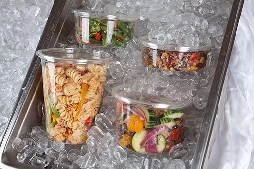ECO PRODUCTS Compostable 16oz Clear Round Deli Containers, Case of 500, PLA Plastic Meal Prep, Lids Sold Separately, Made from PLA, A Renewable Material Made from Plants