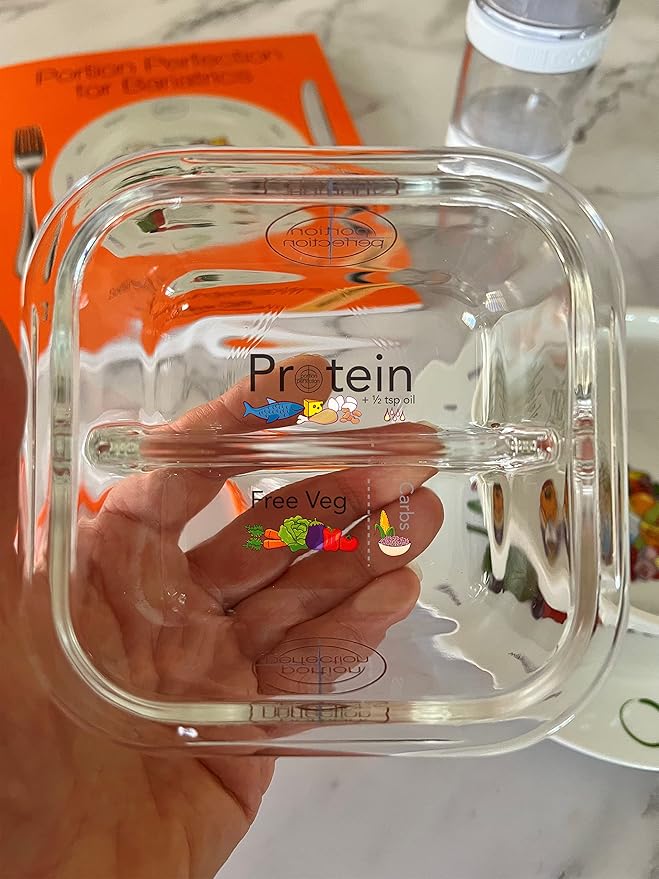 Portion Perfection Bariatric Must Haves / 3 Pk Bariatric Meal Prep Containers Reusable Glass Portion Control Container | Gastric Sleeve Must Haves | Bari Preppers
