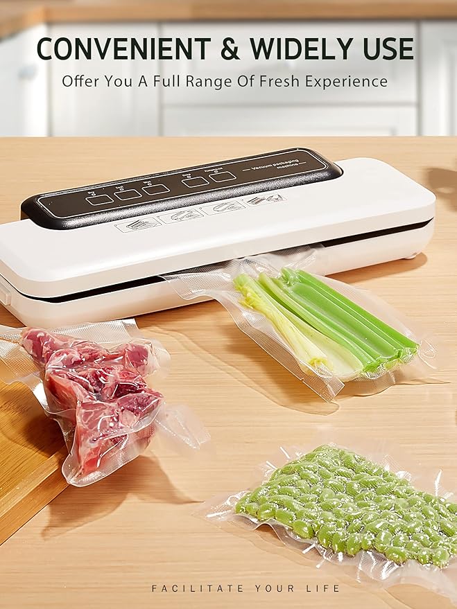 Syntus 200 Count Vacuum Sealer Bags Quart 8 x 12 inch for Seal a Meal, Commercial Grade BPA Free Heavy Duty Precut Seal Bags, Food Vac Bags for Storage, Meal Prep or Sous Vide