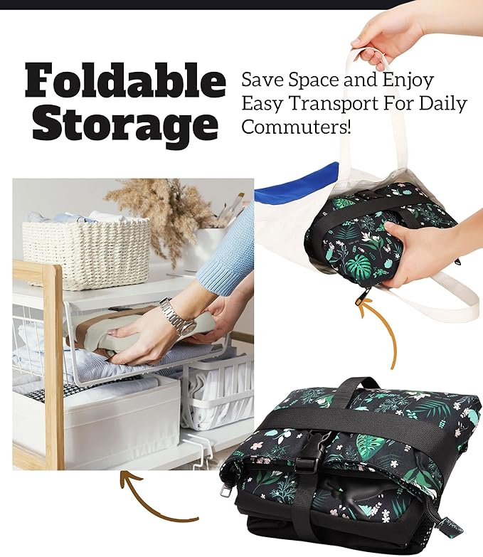 SUNNY BIRD 14L Large Insulated Lunch Bag, Leakproof and Dual Compartment Lunch Cooler Box for Women Adult and Men, Fits 21 Cans (FloralFoliage 01)