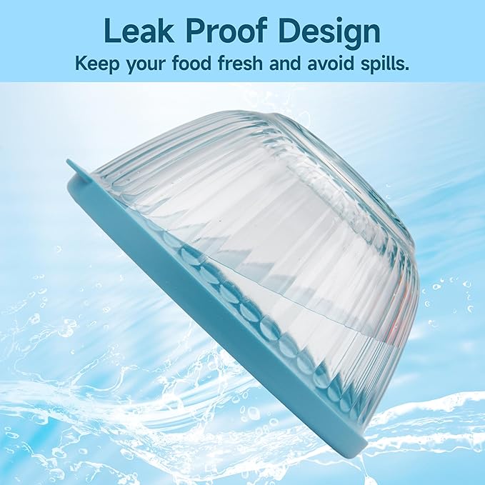 1 Pack Silicone Replacement Lids Only Fit for Pyrex 7404-S 4.5 Quart Sculpted Clear & Sculpted Tinted Glass Mixing Bowls, Extra Large Size Silicone Covers, Dishwasher & Microwave Safe