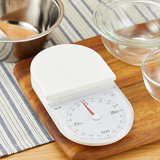 Tanita 1445-WH Cooking Scale, Kitchen Scale, Cooking, Analog, 2.2 lbs (1 kg), 0.1 oz (5 g) Unit, White