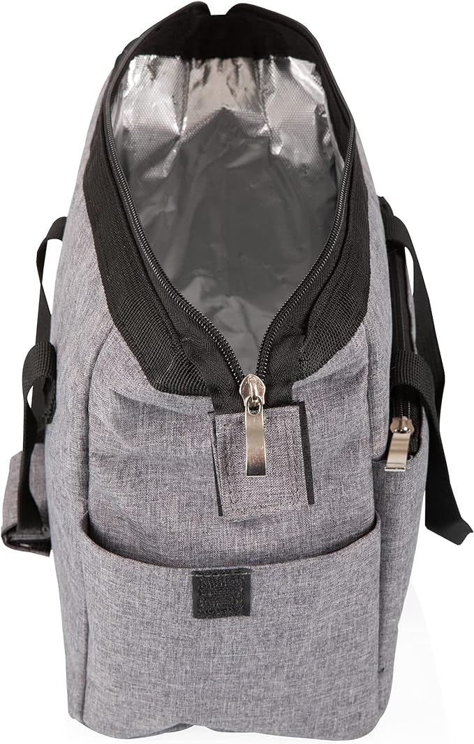 PICNIC TIME Star Wars Mandalorian Grogu On The Go Lunch Bag, Soft Cooler Lunch Box, Insulated Lunch Bag, (Heathered Gray) 10 x 6 x 10.5