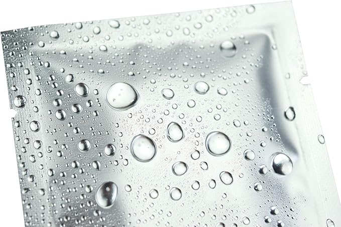QQ Studio 100 PCS Metallic Mylar Foil Open Top Sealable Bags (8x12cm(3.1x4.7"), 100x Silver)