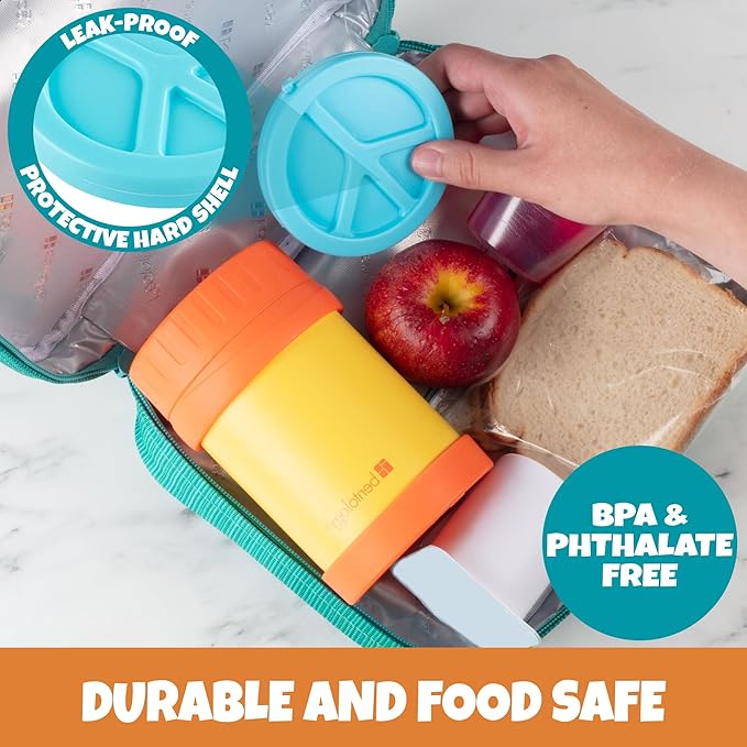 Bentology Peace Themed Hard Ice Packs - 3 Piece Set, Enhance Lunch, No Leakage, BPA Free, Easy Wash, Fits Lunch Bags