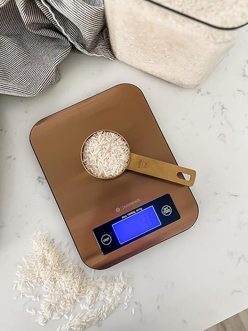 Zassenhaus Pure Digital Kitchen Scale, 9.3" x 6.9", Copper