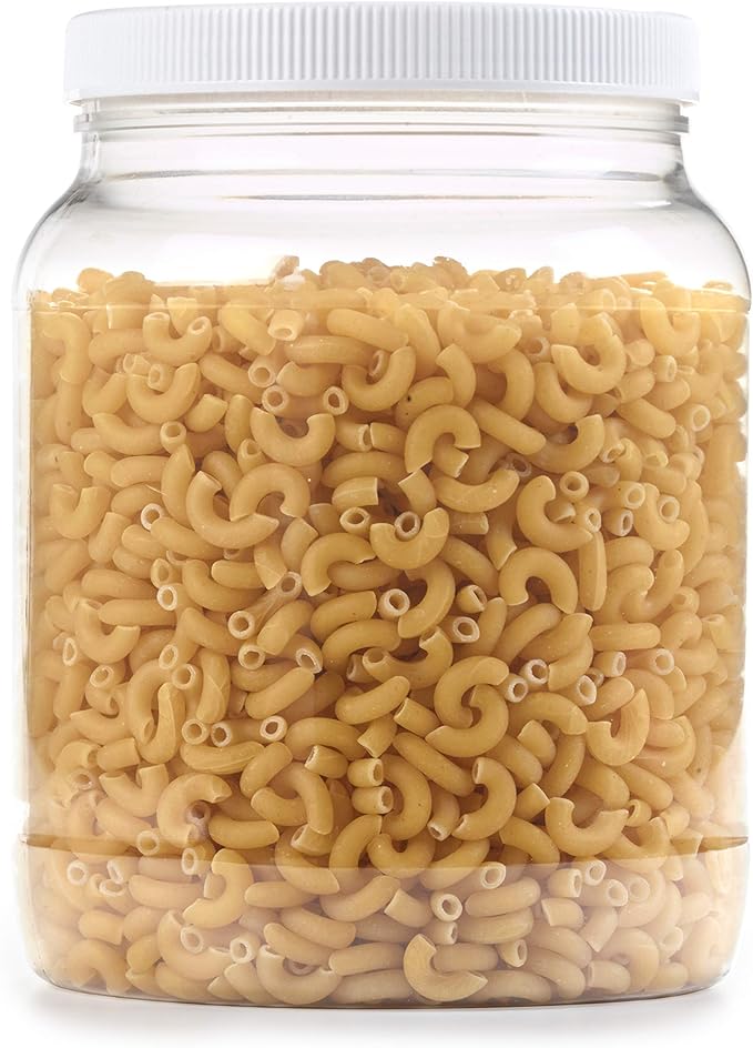 Half Gallon Plastic Jar w/Airtight Leakproof Lid - Dishwasher Safe - USDA Certified - Sun Tea, Fermentation, Food Storage, 2PK