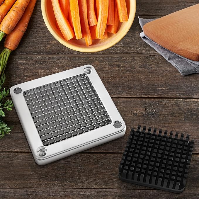 WICHEMI Replacement Chopper Blade 1/4" Blade Commercial Vegetable Chopper Stainless Steel Onion Chopper Dicer Blades and Pusher Block for Tomato Dicer French Fry Cutter