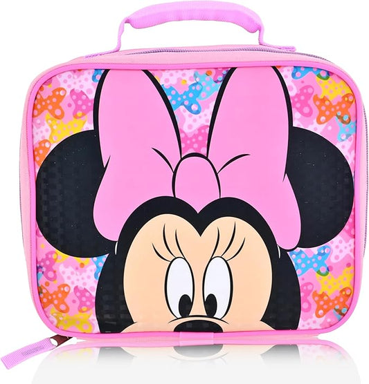 Disney Minnie Mouse Lunch Box for Kids | Insulated Lunch Bag Lunch Box for Girls, Boys, Unisex, Toddlers| Disney Minnie Mouse Pink Reusable Lunchbox
