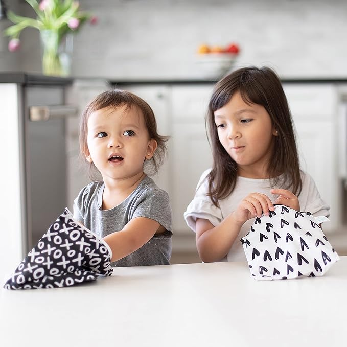 Bumkins Snack & Sandwich Bags, Black Hearts