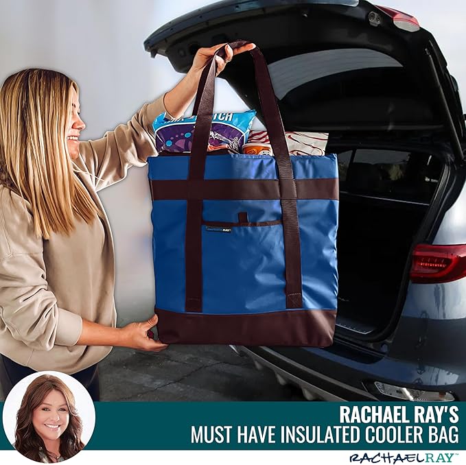 Rachael Ray Jumbo Chillout Thermal Tote, Insulated Soft Sided Cooler Bag