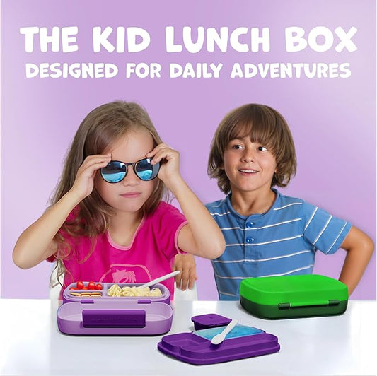 Umami All-in-1 Bento Box for Kids, Ice-pack & Utensils Included, 100% Leakproof Lunch Box Kids, BPA free and safe, Parents' favorite Lunch Box Containers, Microwave Safe