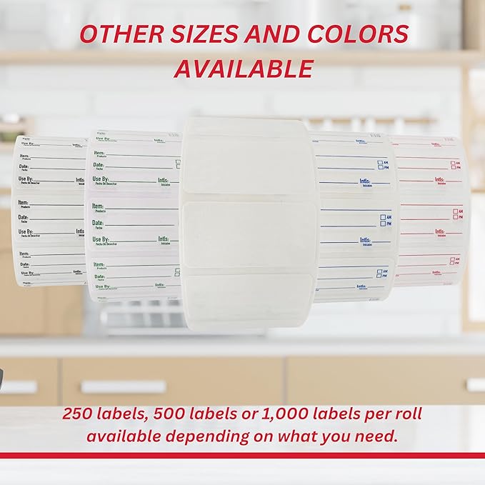 2x3 Dissolvable Labels - 500 Stickers for Containers, Freezer & Kitchen Use, Baby Food Labels Included