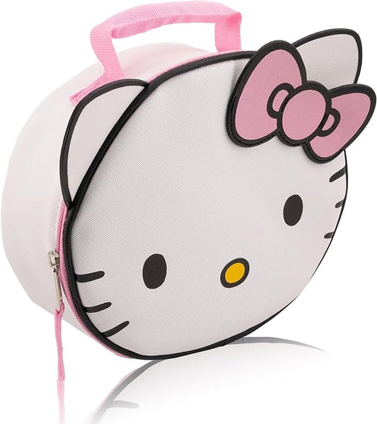 Fast Forward Sanrio Hello Kitty Lunch Box for Kids | PU Leather Insulated Lunch Bag Lunch Box for Girls, Boys, Unisex, Toddlers | Hello Kitty White Reusable Lunchbox