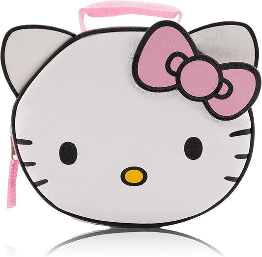 Fast Forward Sanrio Hello Kitty Lunch Box for Kids | PU Leather Insulated Lunch Bag Lunch Box for Girls, Boys, Unisex, Toddlers | Hello Kitty White Reusable Lunchbox
