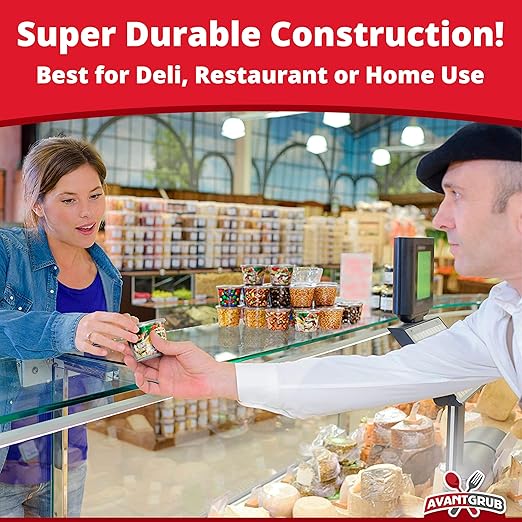 Leakproof BPA-Free 5.5oz Souffle Cups and Lids 500Pk. Stackable Portion Containers for Sampling, Salad Dressing Sauces, Jello Shots. Plastic Food Prep Supplies for Restaurant, Cafe, Catering, Deli.