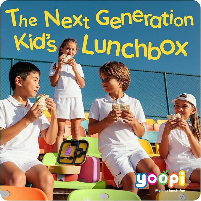 Digital bento lunch box for kids offers ideal portion sizes. Leakproof, lightweight and dishwasher-safe, this durable bento box for kids & toddler is also BPA-free, available in Sunny Yellow