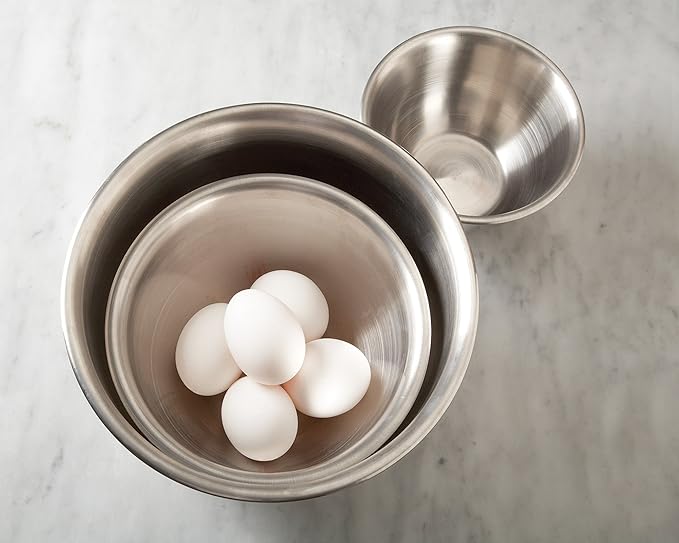 Fox Run Brands 2.75-Quart Stainless Steel Mixing Bowl, 9 x 9 x 4 inches, Metallic (Pack of 4)