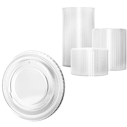 Leakproof, BPA Free 5.5 oz Souffle Lids 200 PK. Stackable Lids for Containers for Sampling, Salad Dressing, Sauce or Jello Shots. Plastic Food Prep Supplies for Restaurant, Cafe, Catering, Deli, Party