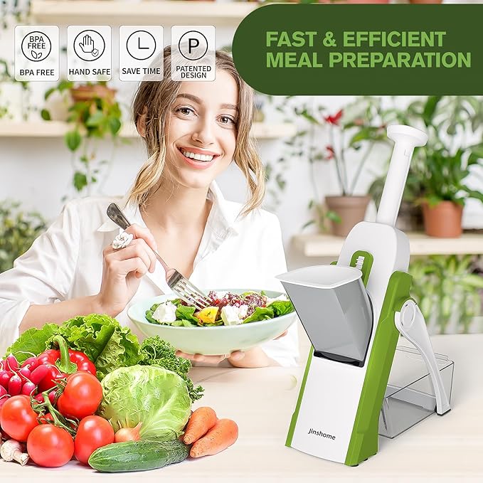 Safe Mandoline Slicer for Kitchen, Potato Chip Slicer,Vegetable Cucumber Slicer With Thickness Adjustable Kitchen Faster Slice Artifact (Only Slicer)