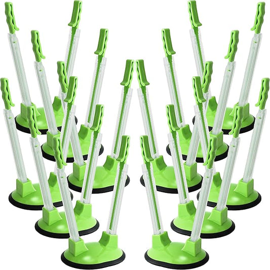 12 Pack Baggy Rack Stand Adjustable Freezer Bag Holder Stand Ziplock Bag Holder for Filling With No Food Spills or Kitchen Mess (Green)